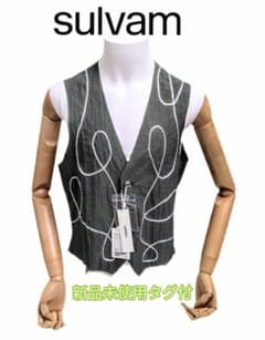 新品未使用タグ付 Sulvamコード刺繍薄手ジレ 定価¥56，100 - メルカリ