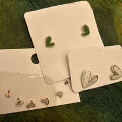 ハート型ピアス 3組セットのサムネイル