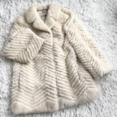 グラデーション◎ EMBA ヴァイオレットミンク リアルファー 11号 Mサイズ 高級毛皮✨美品 EMBA エンバ ヴァイオレットミンク パールミンク 11号