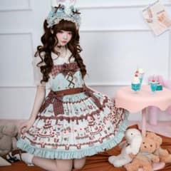 チョコミント ロリータ ワンピース ケーキ 甘ロリ スイーツ コスプレ