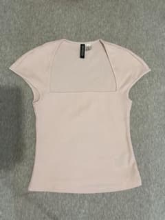 H&M DIVIDED リブTシャツ ベビーピンク XSのサムネイル