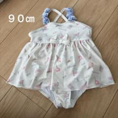 女の子用 ワンピース水着 スイーツ柄 フリル付きのサムネイル