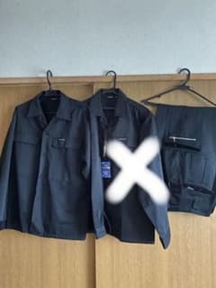 寅壱　上下作業着　黒色のサムネイル