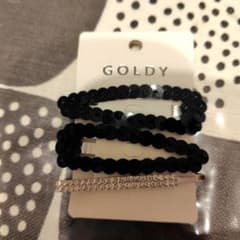 新品　GOLDY ヘアクリップセット ブラック シルバー