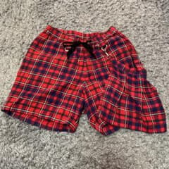 JieDa 赤青チェック ショートパンツ スカート 取り外し可 y2kのサムネイル