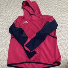 adidas フード付きウィンドブレーカー ピンクのサムネイル