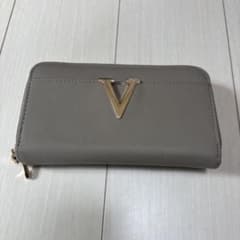 V字ロゴ グレー 合成皮革 長財布のサムネイル