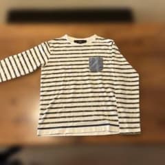 BEAMS HEART ストライプ（迷彩）ロングTシャツLサイズのサムネイル