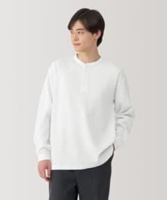 無印良品 ＵＶカット乾きやすいワッフルヘンリーネック長袖Ｔシャツ 白 Sのサムネイル