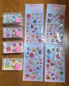 ほっぺちゃん ミニちゅるシール・ぷっくりシール 計8点セット★おまけつき★のサムネイル