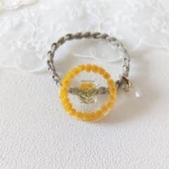 ミモザたっぷりレジンのヘアゴムのサムネイル