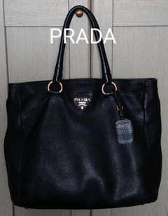 【最終お値下げ】PRADA プラダ トートバッグ レザー ブラックのサムネイル