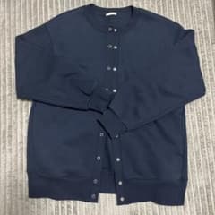 GU ネイビー スウェット カーディガン Lサイズのサムネイル