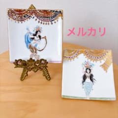 マイセン参考 アラビアンナイト プリンセス2枚 ハンドメイド 模写