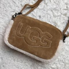 希少】 UGG アグ ムートン ボア スエード カメラバッグ ブラウン