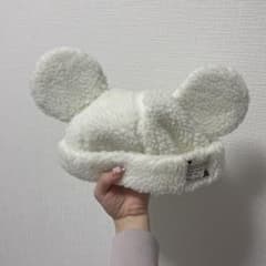 ミッキーマウス耳付き帽子 ホワイトのサムネイル
