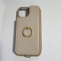 iPhone13用ケース ベージュ リング付きのサムネイル