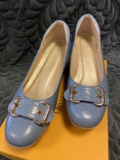 【美品】ヒルズアヴェニュー 23.5 パンプス ブルーのサムネイル