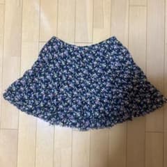 花柄　ミニスカート　フリル