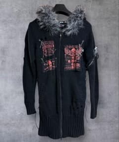 MAD PUNKS フード付きニットパーカー マッドパンクス y2k 猫耳