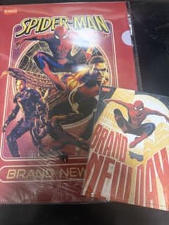 スパイダーマン　ブランドニューデイ　クリアファイル　と　ポストカード　非売品のサムネイル