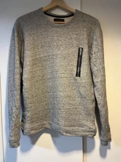 【美品】PULL&BEAR ジップポケット スウェット 杢グレー Sのサムネイル