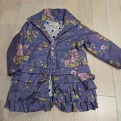 Hakka kids 中綿コート 花柄 フリル 110cmのサムネイル