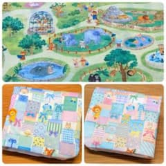 ふわふわガーゼハンカチ⭐️ユキエモン☆動物園☆fuwara⭐️大判サイズ