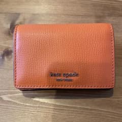 kate spade 二つ折り財布 オレンジ - メルカリ