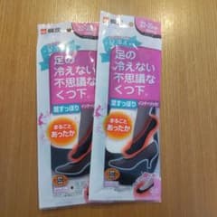 桐灰 足の冷えない不思議なくつ下足すっぽりインナーソックス 2足セットのサムネイル