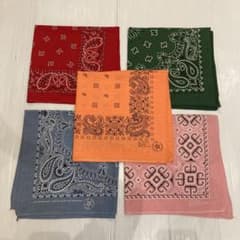 y*a様 まとめ売り 10枚 vintage ビンテージ バンダナ USA製 80s 90s まとめ売り 5枚 vintage ビンテージ バンダナ USA製 - メルカリ