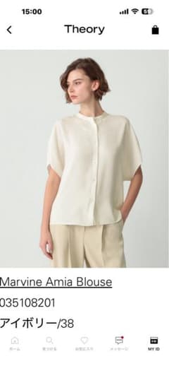 theory luxe Marvine Amia Blouse アイボリー 38 - メルカリ
