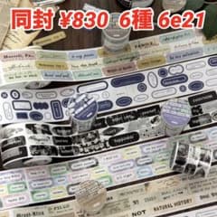 6e-21 ／コラージュ素材 マスキングテープ 海外マステ まとめ売り 英字