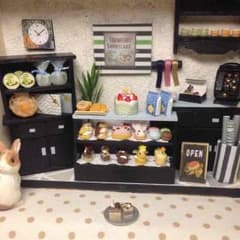 チップmama様専用ミニチュアハンドメイドケーキ屋さん1号店ブラック色のサムネイル