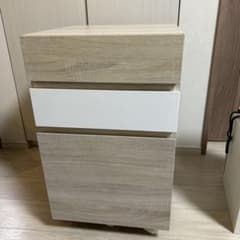 日暮里受渡　袖机　デスクワゴン　木製収納チェスト ナチュラルウッド 日暮里受渡 袖机 デスクワゴン 木製収納チェスト ナチュラルウッド