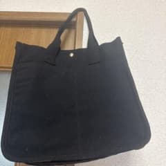 ブラック キャンバス トートバッグのサムネイル