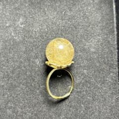 ルチルクォーツ指輪　水晶　クリスタル　スフィア　天然石　パワーストーンのサムネイル