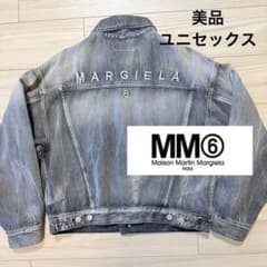 【美品】MM6 メゾンマルジェラ デニムジャケット ロゴ 刺繍 グレー Gジャン m52333811642_1.jpg?1764483981