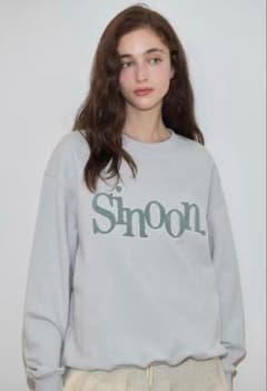 Sinoon ロゴ刺繍 スウェット トレーナー シヌーン 韓国