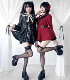 DearMyLove 丸襟はしごレースリボンハートセットアップ レディースのサムネイル