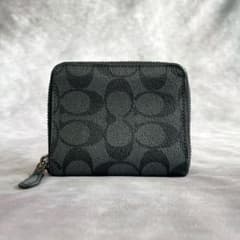 coach coin case signature pvc black y2k - メルカリ