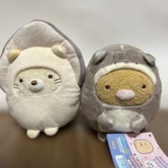 스미코구라시 모아 봉제인형 수족관 한정 돈까스(수달) 고양이(굴)