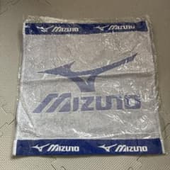 Mizuno 타월 화이트 블루 약 34cm x 34cm