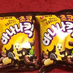 チョコバナナキック 韓国 お菓子のサムネイル