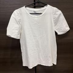 ZARA パフスリーブ クルーネックTシャツ ホワイト Sのサムネイル