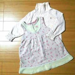 女児110㌢ワンピースタートルネックセットのサムネイル