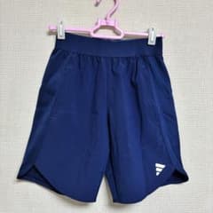 adidas 140cm ネイビー ブルー ハーフパンツ　ショートパンツのサムネイル