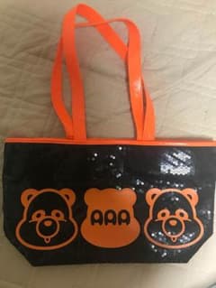 AAA スパンコール トートバッグ 橙のサムネイル