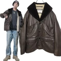 CHEVIGNON ヴィンテージ リアルレザー ボア ジャケット USED 古着 CHEVIGNON ヴィンテージ リアルレザー ボア ジャケット USED