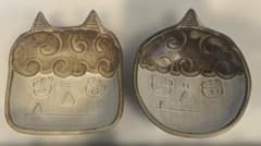 よしざわ窯 まる鬼としかく鬼の小鉢 2点 節分のサムネイル